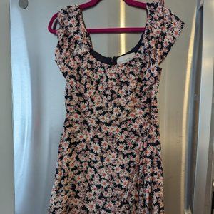 Nordstrom Size XS Blue Floral Mini Dress